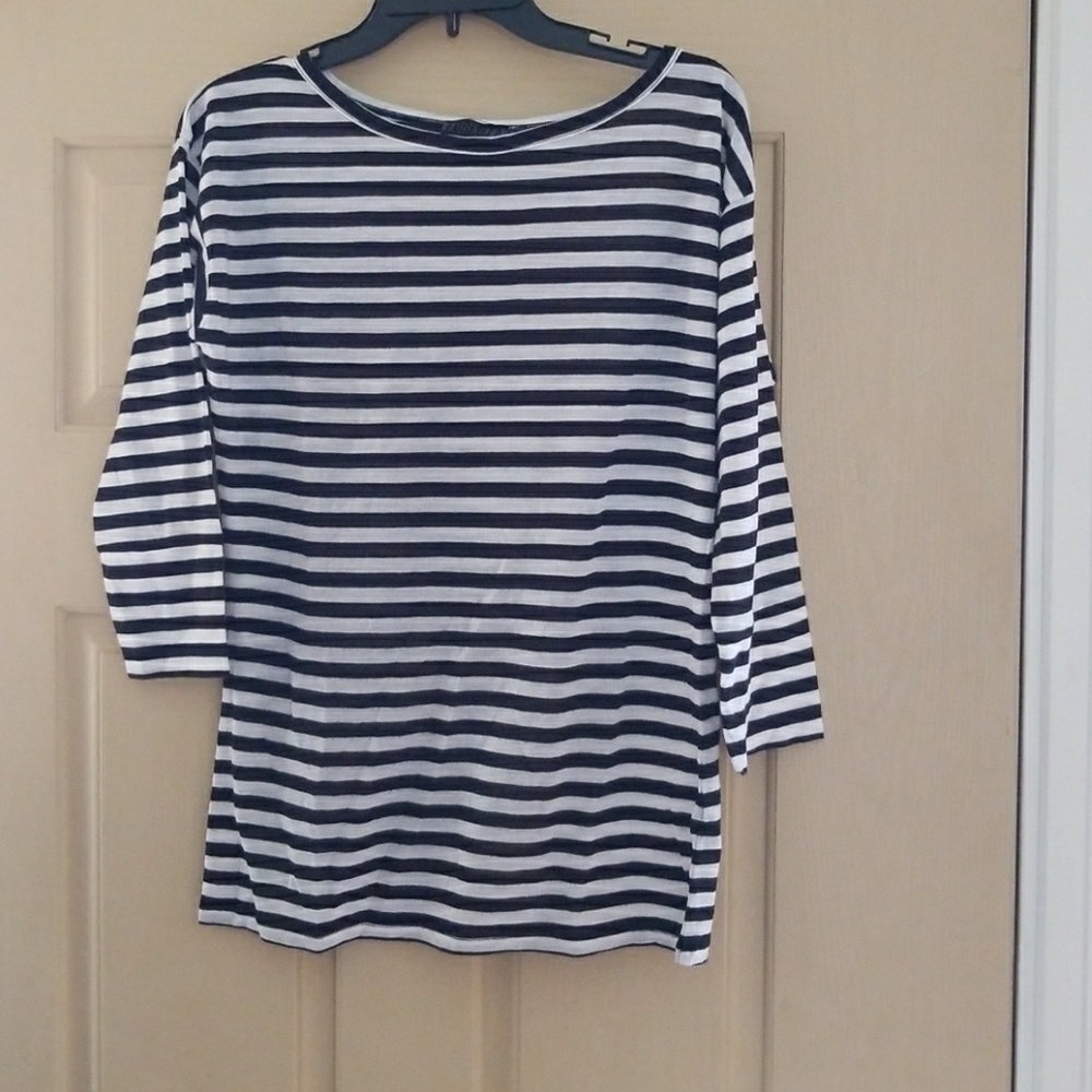 Striped 3/4 length sleeves
